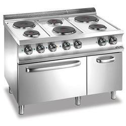 6-PLATE ELECTRIC COOKERS WITH GN 2/1 ELECTRIC OVEN E6FA77 MBM