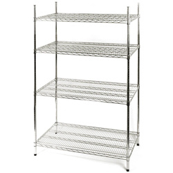 Chrome rack, 4 shelves, folding, 1525x455x1800mm STALGAST 680152