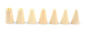 Corrugated nylon sleeve tips - set of 7 pcs. in blister pack HENDI 551110