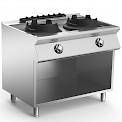 Double gas wok, cast iron burners 2 x
Ø 190 mm and 10 kW power