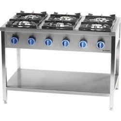 Gas cooker, 6-burner, 700 mm, 36.5 kW, G20 979621 STALGAST