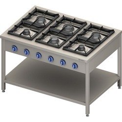 Gas cooker, 6-burner, 900 mm, 36.5 kW, G30 999623 STALGAST