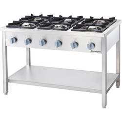 Gas cooker, 6-burner, screw-on, 700 mm, 32.5 kW, G20 STALGAST 978611