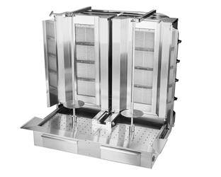 Gyros | double gas kebab toaster | 4+4 burners | 120kg load KLG224-T