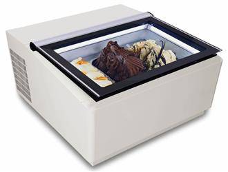 Ice cream display case | display case | 3 trays 360x165x120 mm | led | white | RQ92015