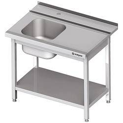 Loading table(P) 1 compartment. with shelf for dishwasher SILANOS 1100x730x900 mm welded STALGAST MEBLE 982407110S