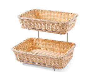 Reinforced polyirattan baskets with frame - 360x280x90mm - HENDI 561201