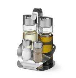 Seasoning set - 4 items: vinegar, oil, salt, pepper HENDI 465356