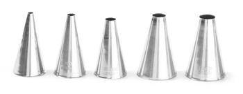 Straight sleeve tips, steel - set of 5pcs.in various sizes HENDI 551691