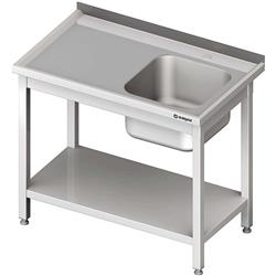 Table with 1-bowl sink.(P),with shelf 1900x600x850 mm welded STALGAST MEBLE 980696190S