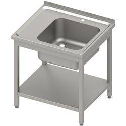 Table with 1-bowl sink.(P),with shelf 800x600x850 mm bolted, pressed top STALGAST MEBLE 983146080