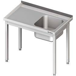 Table with 1-bowl sink.(P),without shelf 1000x600x850 mm bolted STALGAST MEBLE 980646100