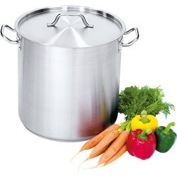 Tall pot with lid, steel, O 240 mm, V 9 l 011242 STALGAST