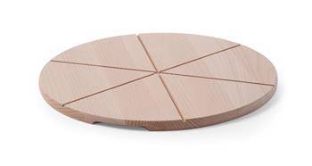 Wooden pizza board - ¶r. 350 mm, divided into 6 HENDI 505557