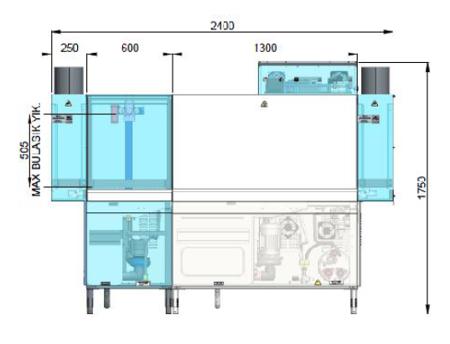 270L/R basket tunnel dishwasher