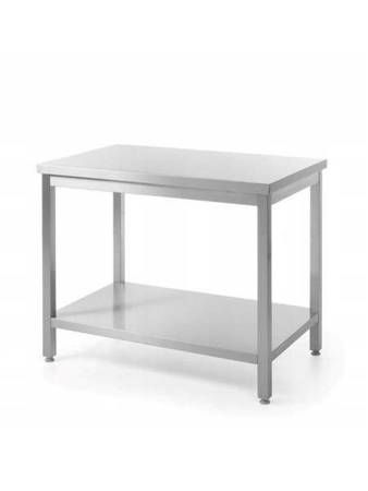 Central work table with shelf - bolted, with dimensions. 1200x600x850 mm HENDI 811528