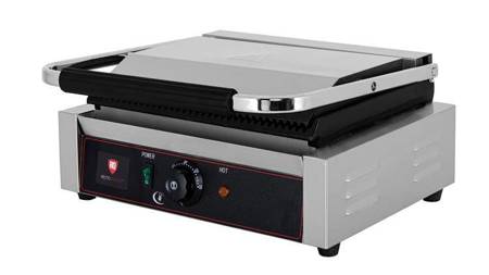 Electric contact grill | panini | fluted top and bottom | 2.2 kW | 425x400x210 | RQHEG-811E