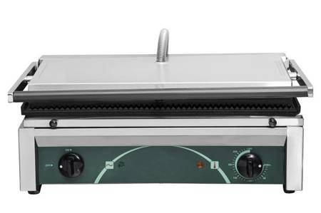 Electric panini wide contact grill RN102 | 2 fluted plates