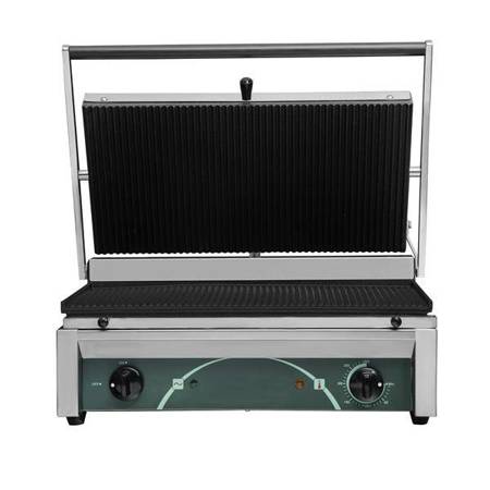 Electric panini wide contact grill RN102 | 2 fluted plates