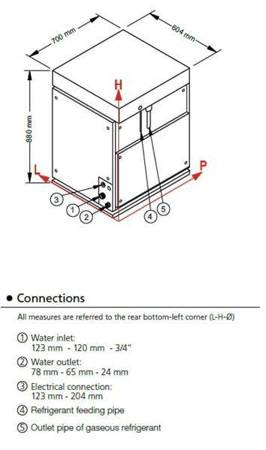 Frozen Ice Ice Liquefier | 900 kg/24h | air cooling system | SPLIT1750