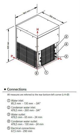 Frozen Stone ice cube maker | 250 kg/24h | air cooling system | MGT560A