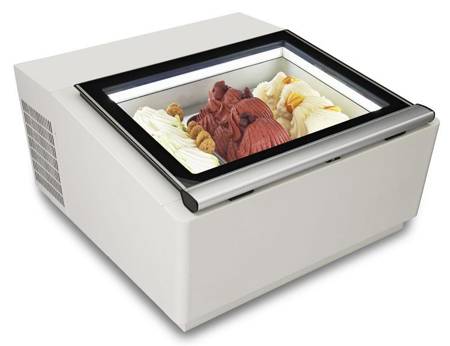 Ice cream display case | display case | 3 trays 360x165x120 mm | led | white | RQ9205