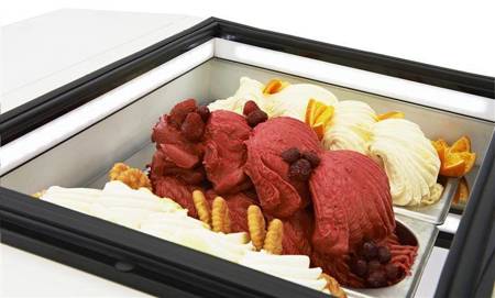 Ice cream display case | display case | 3 trays 360x165x120 mm | led | white | RQ9205