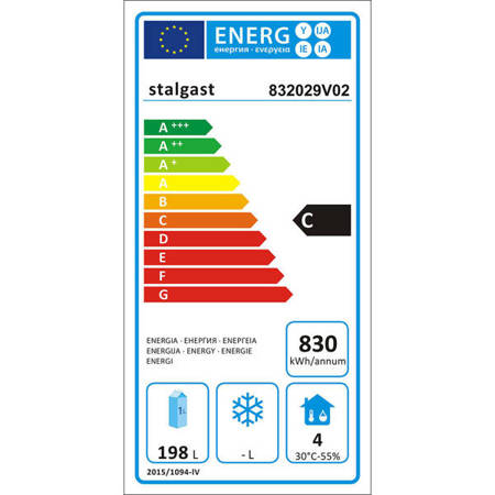 Refrigerated table 2 door, bottom unit, V 240 l STALGAST 832029