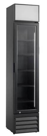 SD217BE | 160l glazed refrigerated cabinet (RQ216-BLACK)