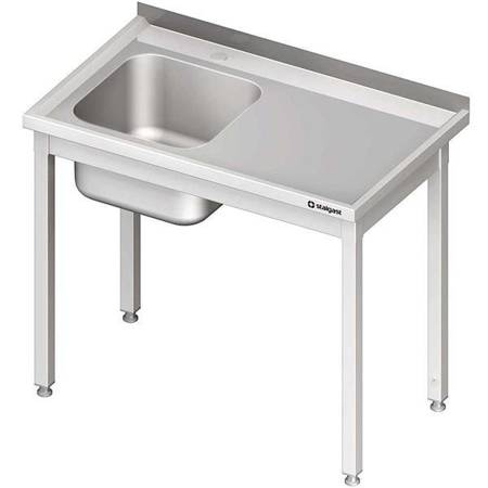 Table with 1-bowl sink.(L),without shelf 1000x600x850 mm bolted STALGAST MEBLE 980666100