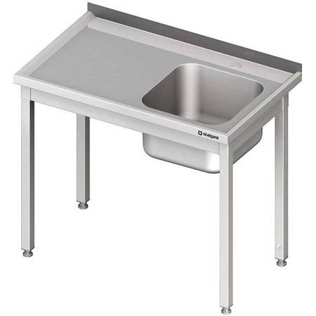 Table with 1-bowl sink.(P),without shelf 1000x700x850 mm bolted STALGAST MEBLE 980647100