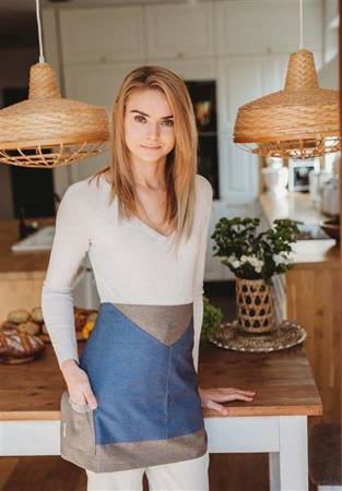 Women's cooking wrap | short apron | Tredje line | 21-3SW