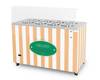 Ice cream dispenser | ice cream display case | canner | retro | 8 tubes | round trays | 1283x670x895 mm | GELATO POZETTI 8 BEIGE