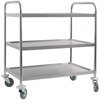 Stainless steel screw-top waiter's cart, 3-shelf 661030 STALGAST