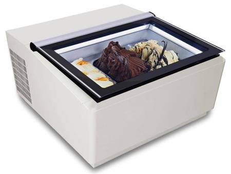 Eiscreme-Vitrine | Vitrine | 3 Tabletts 360x165x120 mm | led | weiß | RQ92015