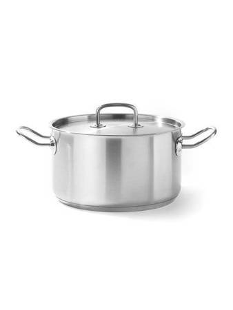 Mittlerer Topf mit Deckel Kitchen Line, Fassungsvermögen.5,5 l, fi.240x(H)135 mm HENDI 836309