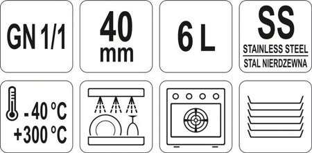 PERFORIERTER EDELSTAHLBEHÄLTER GN 1/1 40 | YG-00341