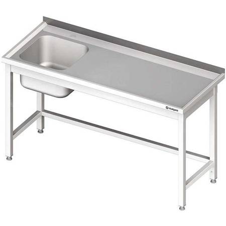 Tisch mit 1-Kammer-Spülbecken.(L), ohne Fachboden 1500x700x850 mm STALGAST MEBLE 980677150