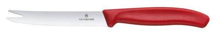 Victorinox Swiss Classic Käse- und Wurstmesser, Klinge mit Wellenschliff, 110mm, rot HENDI 6.7861