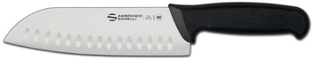 Ambrogio Sanelli Supra , nóż "Santoku", ze żłobieniami, 18 cm  | HENDI S350.018