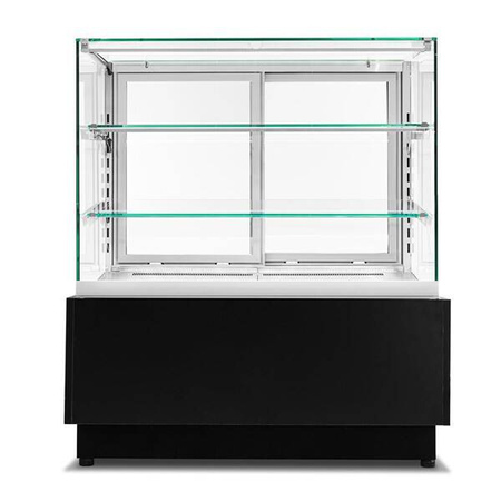 Witryna cukiernicza chłodnicza Dolce Visione Premium Breve 1300 | wnętrze ze stali nierdzewnej | wersja obniżona | 1300x670x1110+/-10 mm | RESTO QUALITY DOLCE VISIONE BREVE 1300 W4