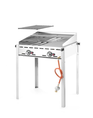 Grill gazowy Green Fire Profi Line 2-palnikowy - 2 ruszty GN1/1 HENDI 149621