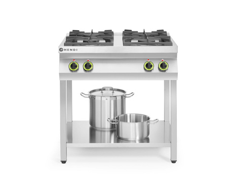 Kuchnia gazowa 4-palnikowa Kitchen Line na podstawie otwartej HENDI 227589