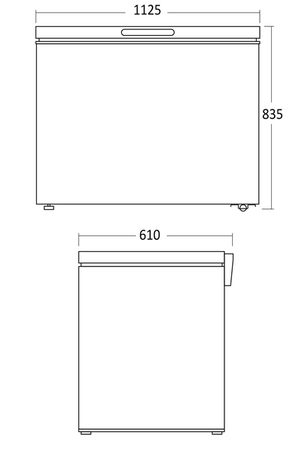 Zamrażarka chłodziarka skrzyniowa | od 8°C do -24°C | 299 l | CF300WD | RESTO QUALITY CF300WD