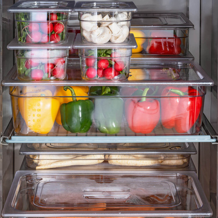 Szafa chłodnicza ze stali nierdzewnej na nożkach, GN 2/1, V 650 l STALGAST 830622