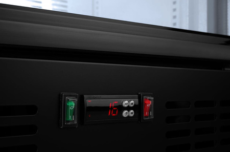 Lodówka barowa 1-drzwiowa, Arktic, 300 l, czarna, 220–240V/195W HENDI 233924