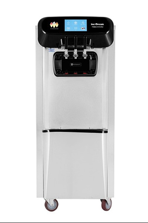 Maszyna do lodów włoskich | automat do lodów soft | 2 smaki + mix | nocne chłodzenie | wolnostojąca | 2x8 l