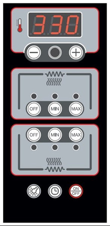 Piec do pizzy elektryczny Cuppone Donatello | jednokomorowy | panel cyfrowy | 9x36 | DN935/1 CD