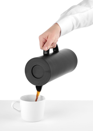 Termos ze szklanym wkładem z przyciskiem 1 l HENDI 449615