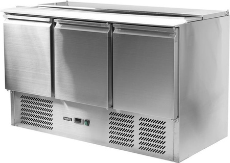 STÓŁ CHŁODNICZY SŁATKOWY 368L 3-DRZWIOWY Z POKRYWĄ UCHYLNĄ | YG-05290